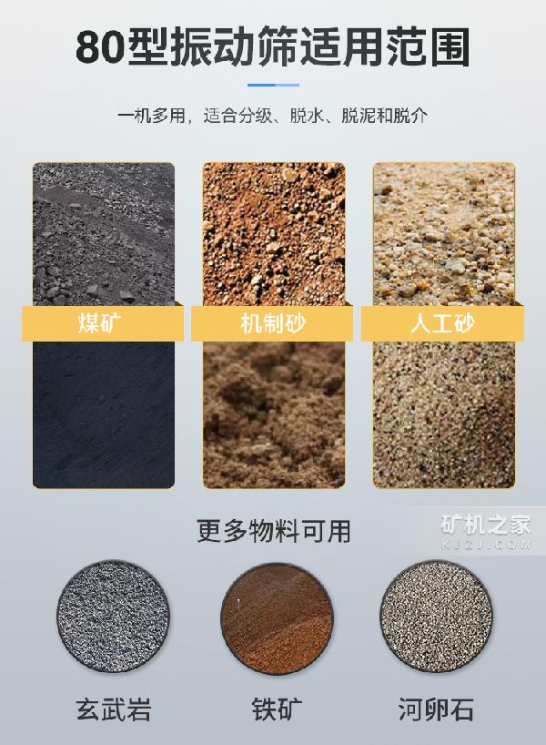 80型振动筛适用范围