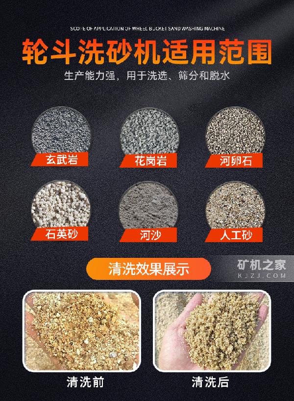 轮斗洗砂机适用范围