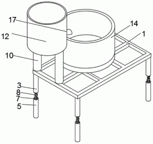 辅助搅拌用混凝土搅拌机放置架的制作方法
