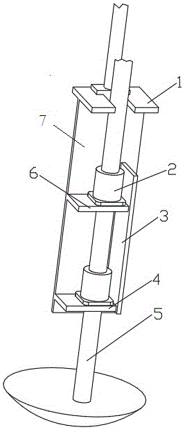 直线轴承式跳汰机浮漂杆固定装置的制作方法