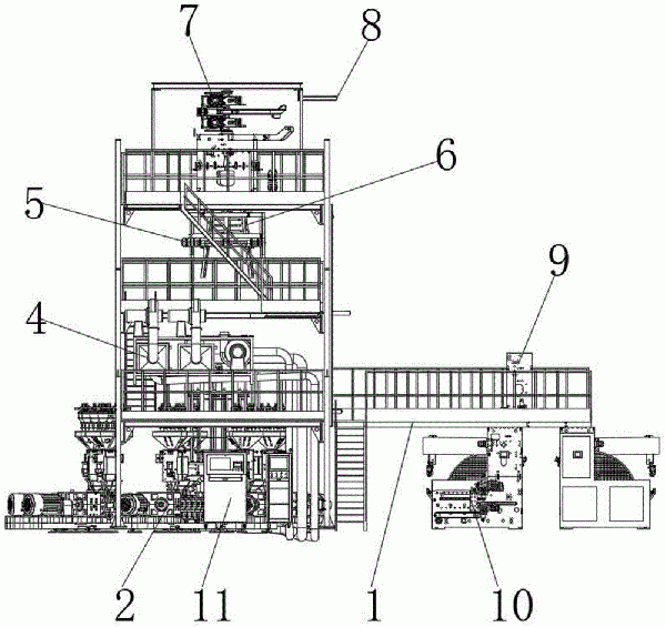 7层共挤高阻隔材料吹膜机的制作方法
