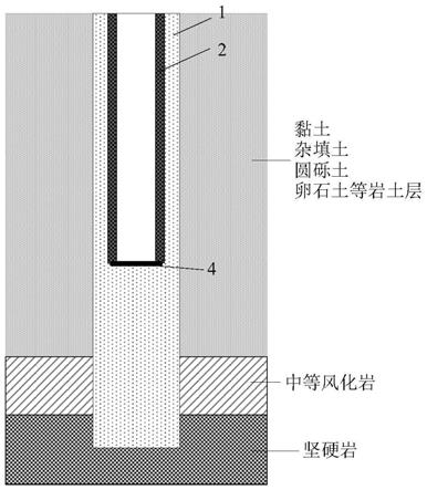 扩引孔预制桩悬浮式可嵌岩复合桩结构及其施工方法