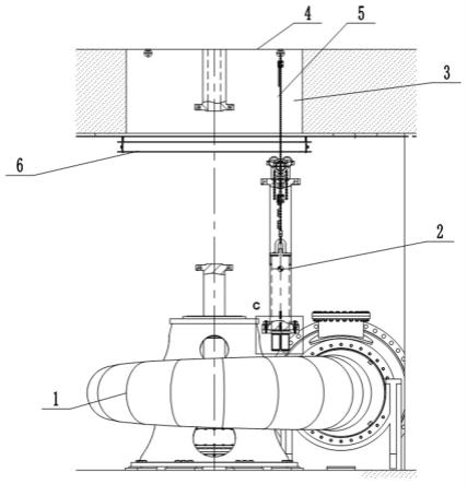 立式离心泵中间轴拆装辅助装置的制作方法