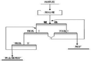 从铜阳极泥中分离回收贵金属的选矿药剂及使用方法