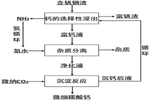 含钒钢渣富集钒联合制备碳酸钙的方法