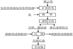 从锂云母矿中提取锂、铷并副产沸石或钾霞石的方法