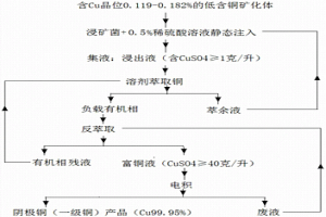 基于原地溶浸低含铜矿化体生产电积铜的方法