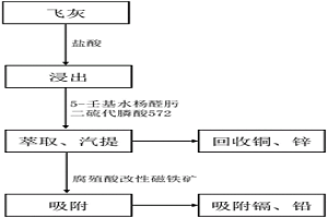 利用磁铁矿修饰物处理固体废物焚烧飞灰中重金属的方法