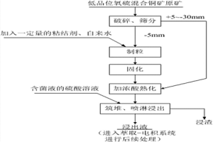 适用于低品位氧硫混合铜矿的制粒-生物堆浸工艺