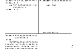 短纤维增强金属基复合材料产品多孔预成型体制备方法