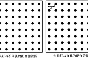 利用钉孔配合方式的复合吸波材料及制备方法