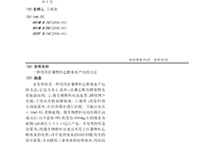 利用甘薯燃料乙醇废水产电的方法