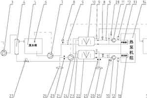 工业废水余热复叠热功转换装置及方法