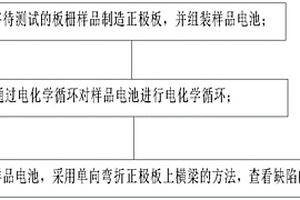 检测富液管式铅酸蓄电池正板栅缺陷的方法