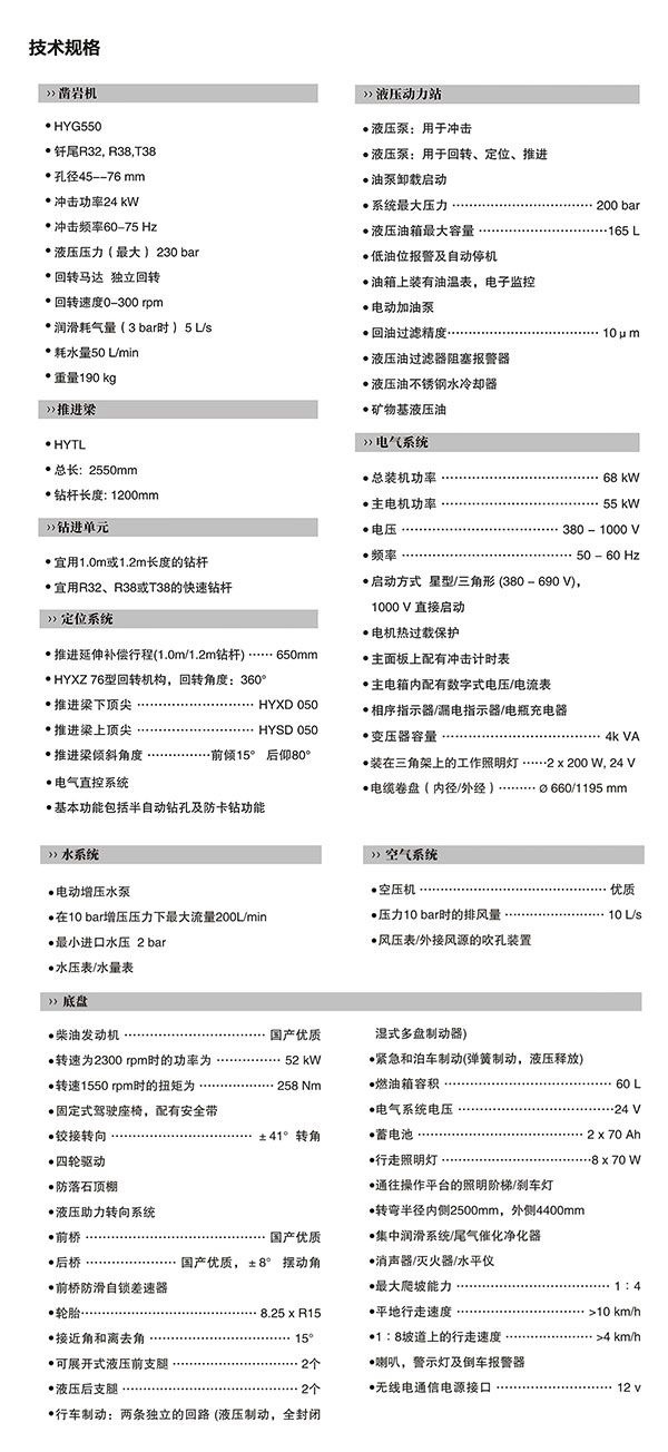CYTC64Y小型遥控液压采矿钻车主要参数 CYTC64Y小型遥控液压采矿钻车主要参数