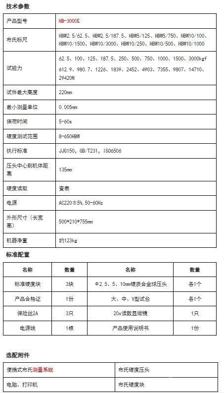 HB-3000E电子布氏硬度计