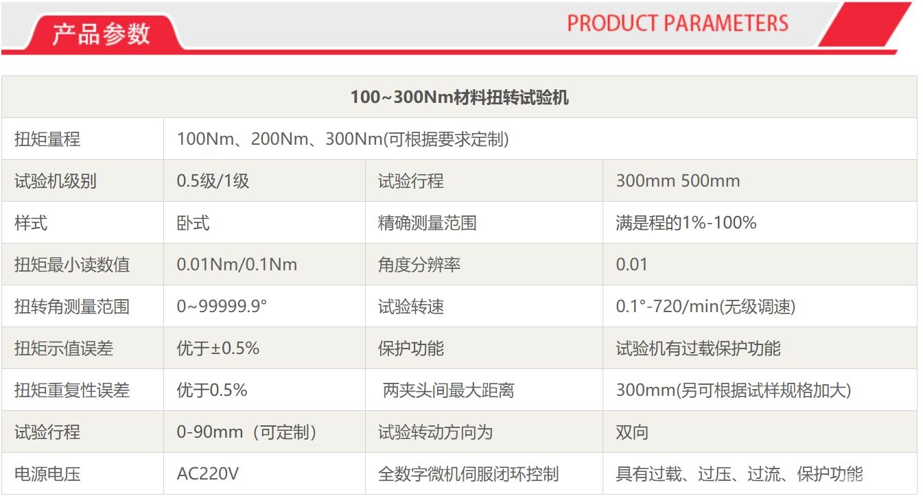 100~300Nm材料扭转试验机 材料扭转试验台