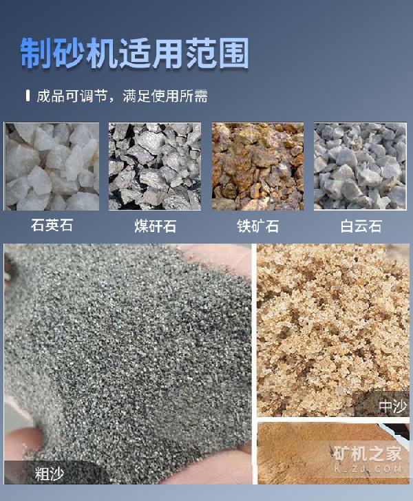 无篦条板锤制砂机适用范围