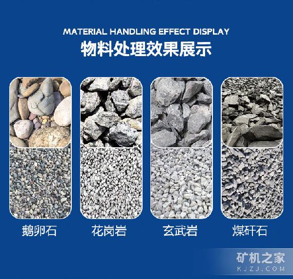 反击式破碎机适用物料