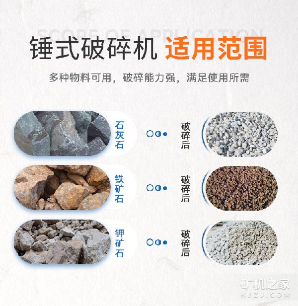 锤式破碎机适用范围