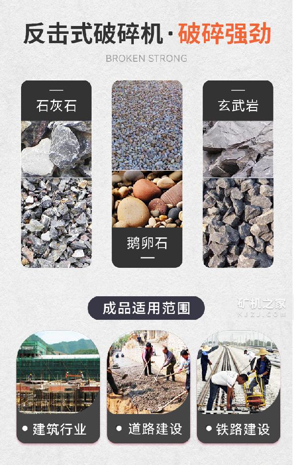 反击破碎机适用物料