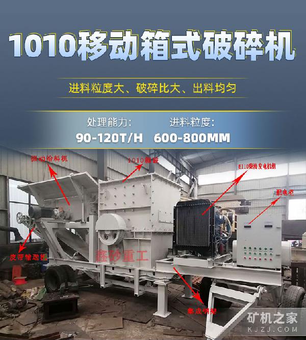 1010移动箱式破碎机设备描述
