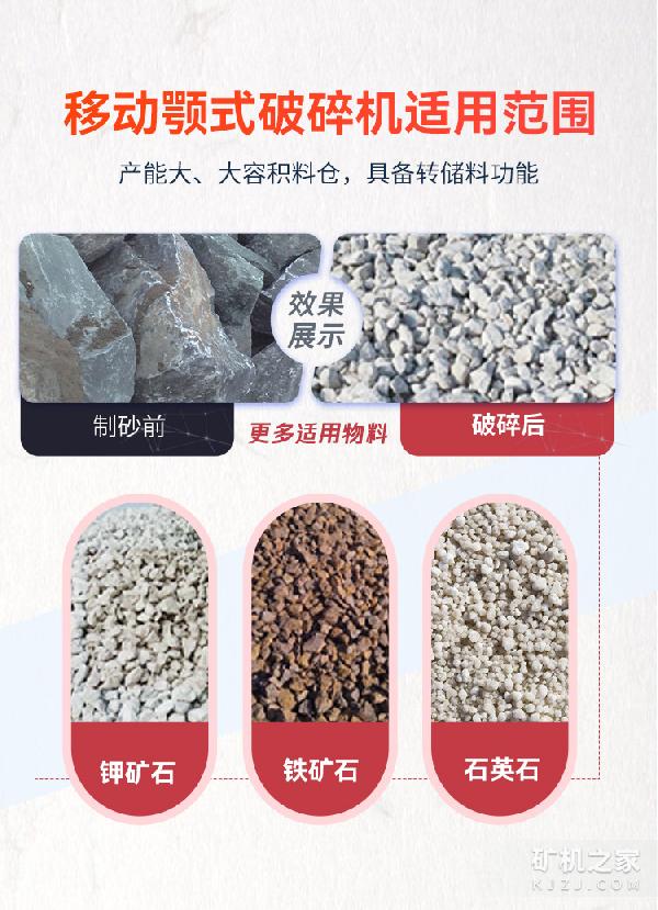 移动颚式破碎机适用范围