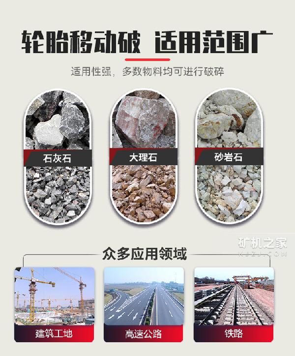 轮胎移动破碎站适用范围