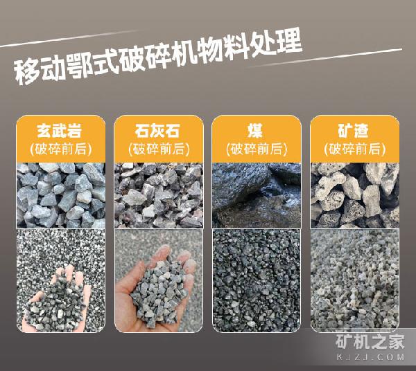 移动颚式破碎机物料处理