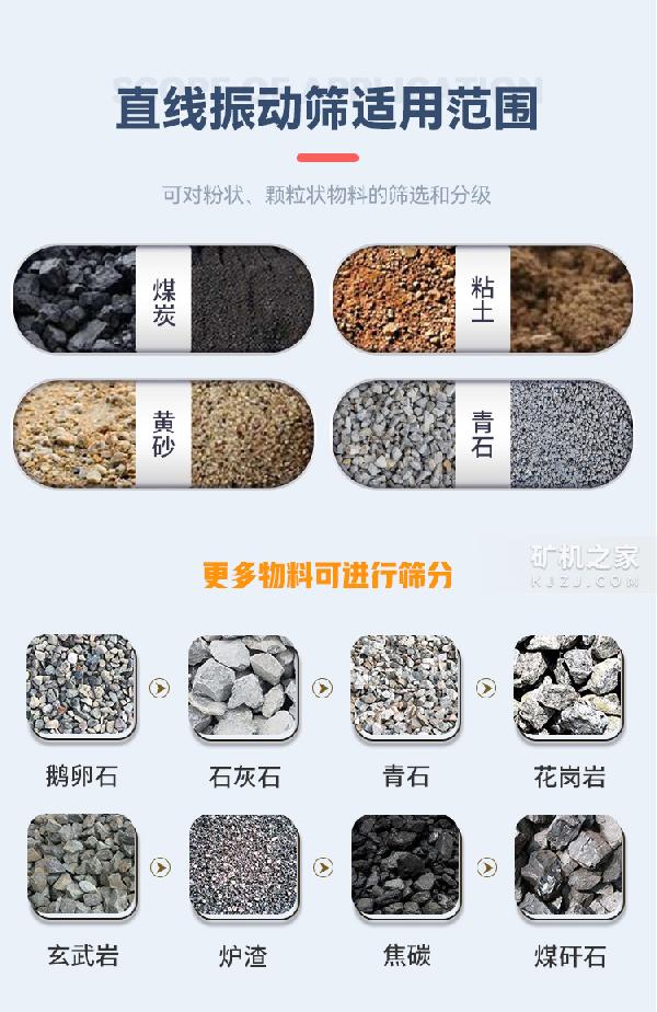 直线振动筛适用范围