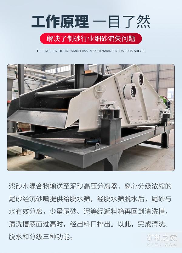 水洗砂脱水筛工作原理
