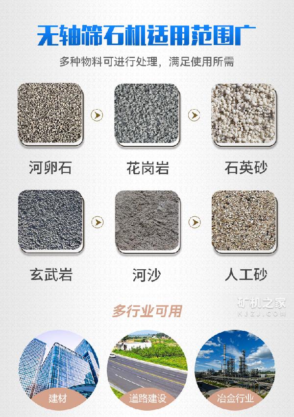 无轴筛石机适用范围