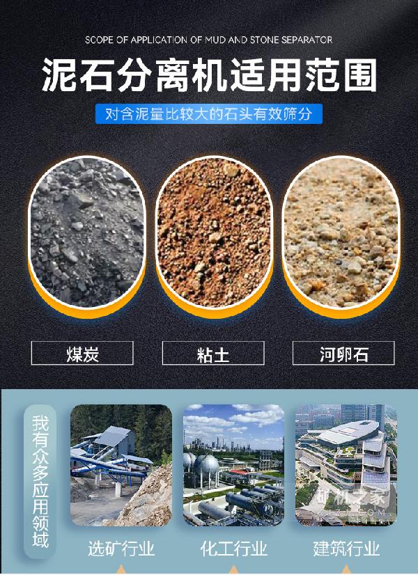 泥石分离机适用范围