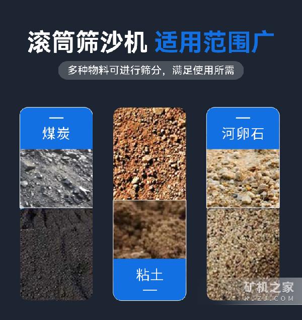 滚筒筛沙机适用范围