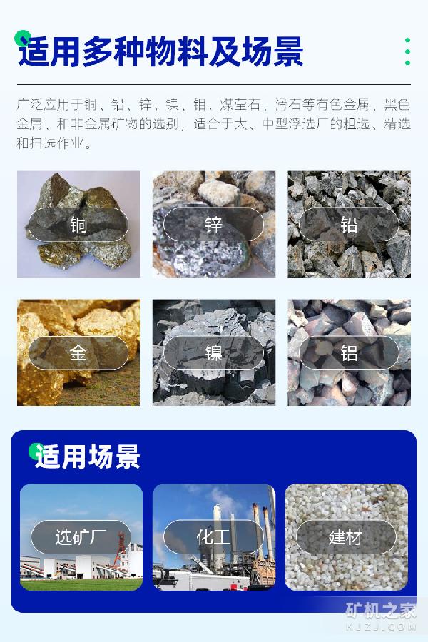 浮选机适用物料