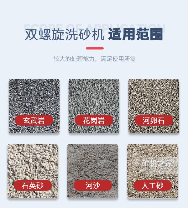 双螺旋洗砂机适用范围