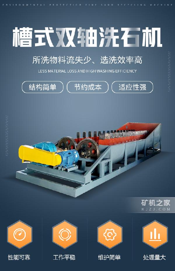 槽式双轴洗石机设备描述