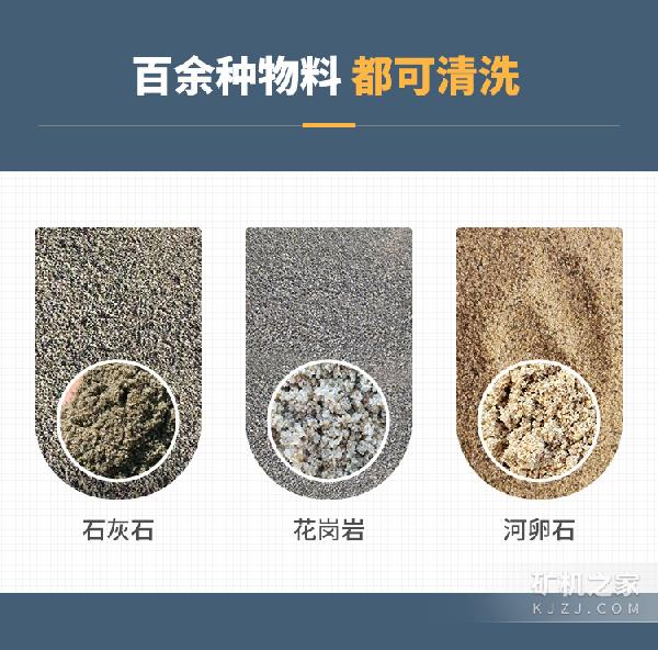 槽式双轴洗石机适用物料