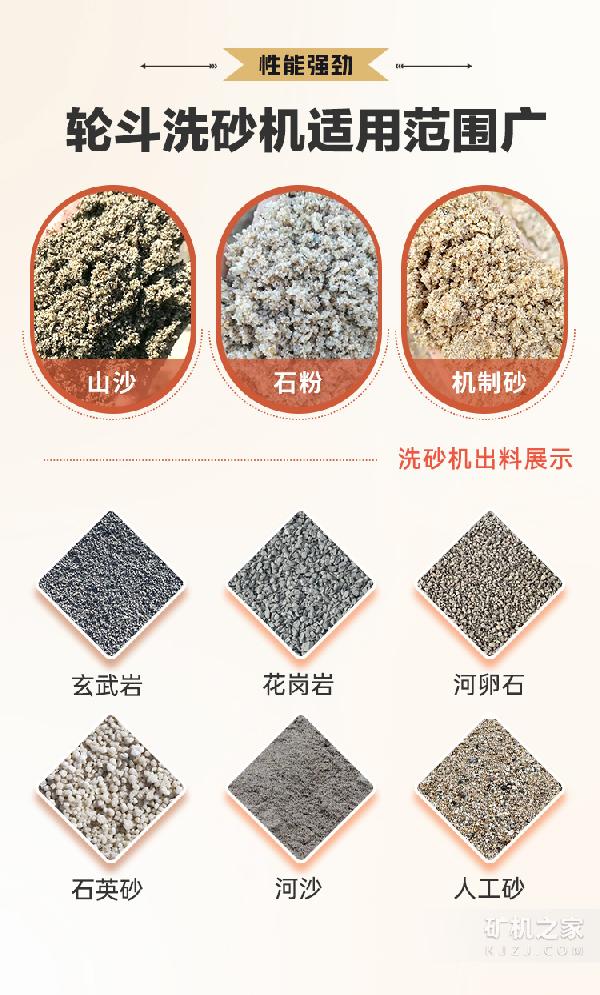 轮斗洗砂机适用范围