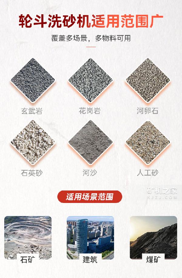 轮斗洗砂机适用范围