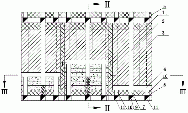 中厚急倾斜极破碎矿体的分区上向分层充填采矿法的制作方法