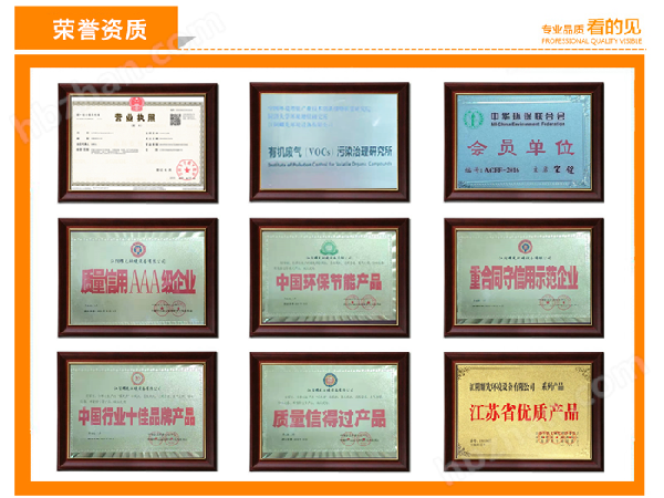 催化燃烧荣誉资质