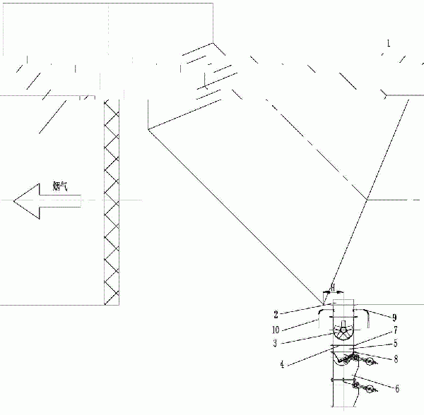 脱硫塔底烟道排灰装置的制作方法