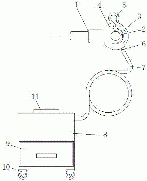 手持式角磨机安全防护用除尘降噪装置的制作方法