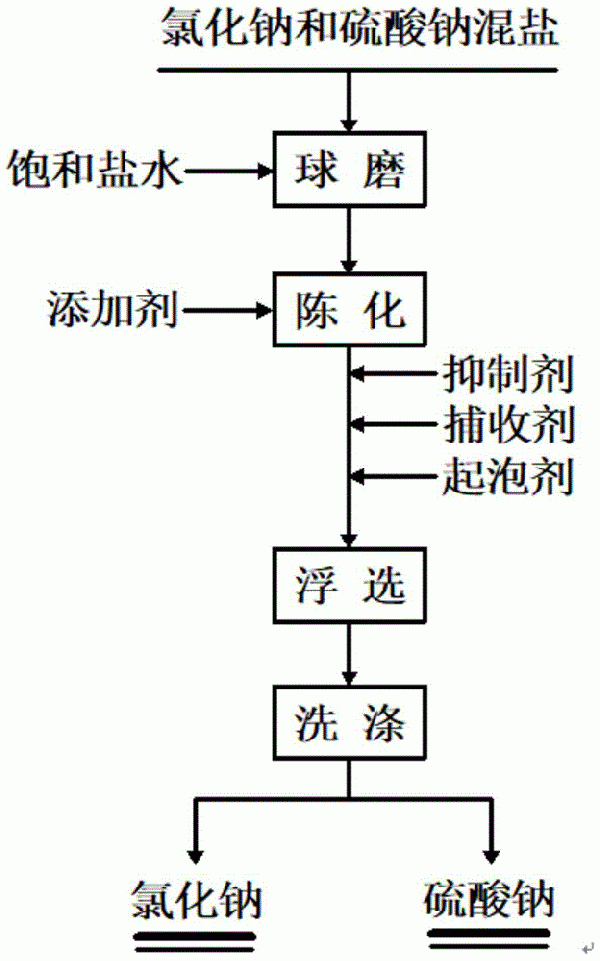 工业副产氯化钠和硫酸钠的浮选分离方法与流程