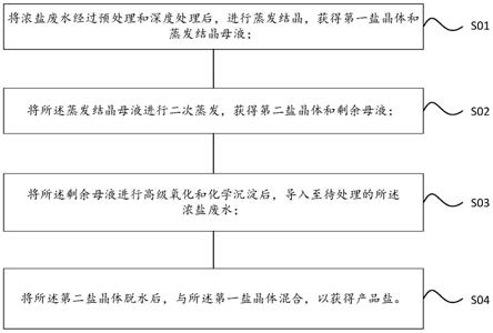 浓盐废水的蒸发结晶母液处理方法及系统与流程