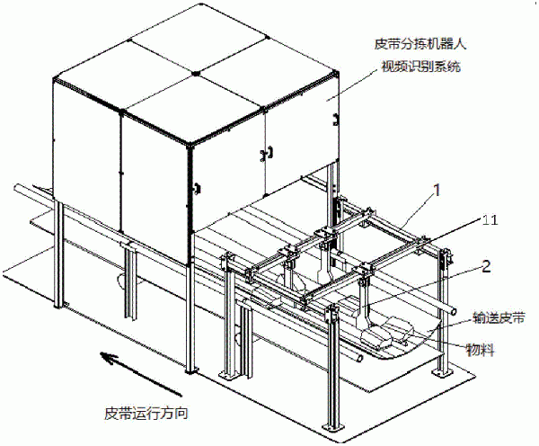 用于皮带输送机分拣机器人的物料分流机构