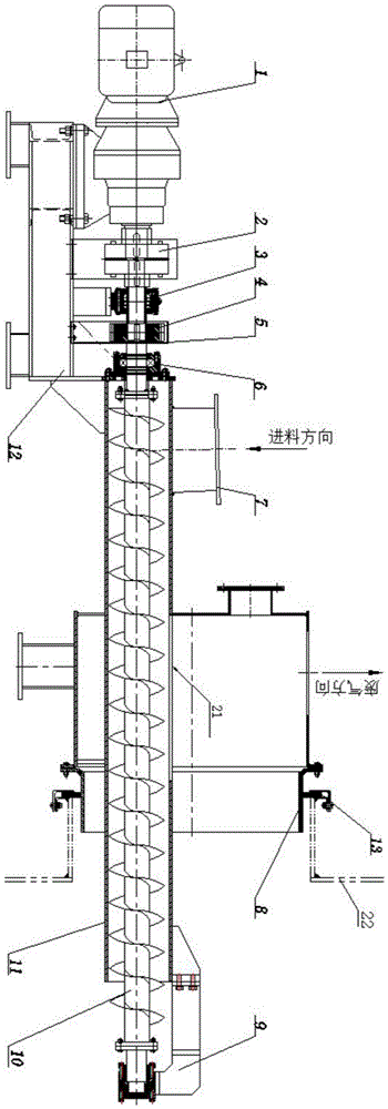 滚筒烘干机进料打散螺旋输送机