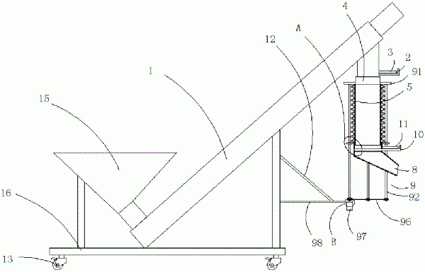 螺旋输送机的定量出料装置