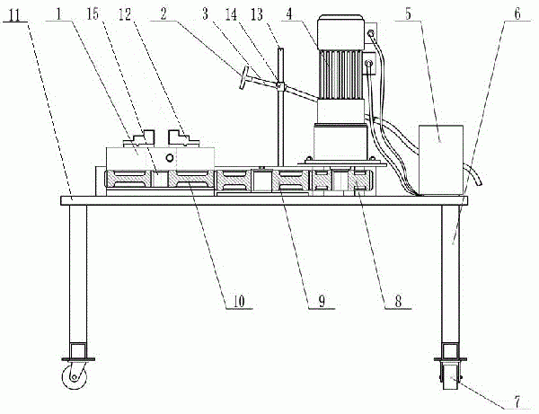带式输送机用车轮凹槽淬火工艺装置
